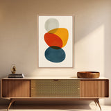 White Background Large Abstract Canvas Wall Art Framed Canvas Print Modern Abstract Painting Print Boho and Minimalist Office Art