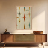 Mid Century Modern Atomic Starburst Retro Wall Art - Atomic Decor - Canvas Print - 50s Style Wall Art - MCM Mid Century Modern Art