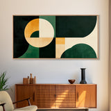 Geometric Abstract Mid Century Modern Wall Art Framed Canvas Print, Modern Wall Art, Abstract Wall Art, Large Abstract Art