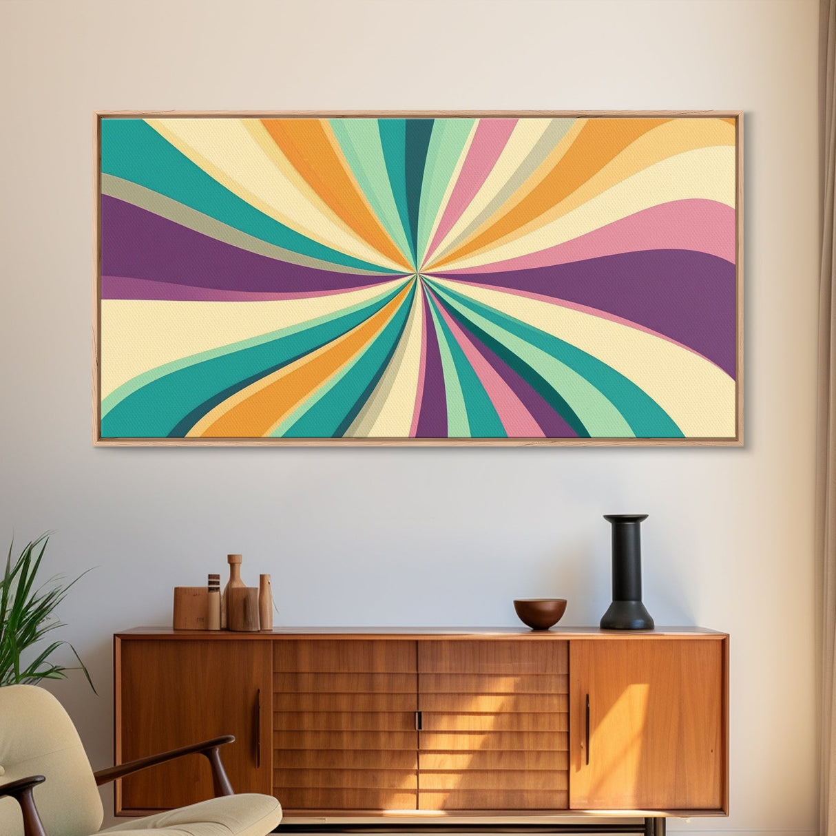 MCM Mid Century Modern Abstract Wall Art Canvas Print, Wall Decor, Wall Art, Modern Retro Canvas Print, Geometric Wall Art