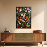 Retro Food Wall Art Canvas Print, Kitchen Decor, Kitchen Painting, Dining Room Painting, Modern Farmhouse Wall Art