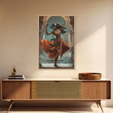 Portrait of Krishna Framed Canvas Print, Krishna Wall Art, Krishna Painting