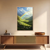 A Rainbow Over Ireland, Ireland Landscape Painting Print, Irish Decor, Ireland Wall Art, Ireland Inspired Home Decor