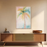 Oil Painting Print of a Palm Tree, Coastal Decor, Beach House Art, Beach Art, Vacation Gift, Pink Decor, Preppy Decor, Preppy Art