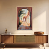 Middleastern Wall Art Framed Canvas Print, Moroccan Wall Art Framed Art, Moroccan Painting