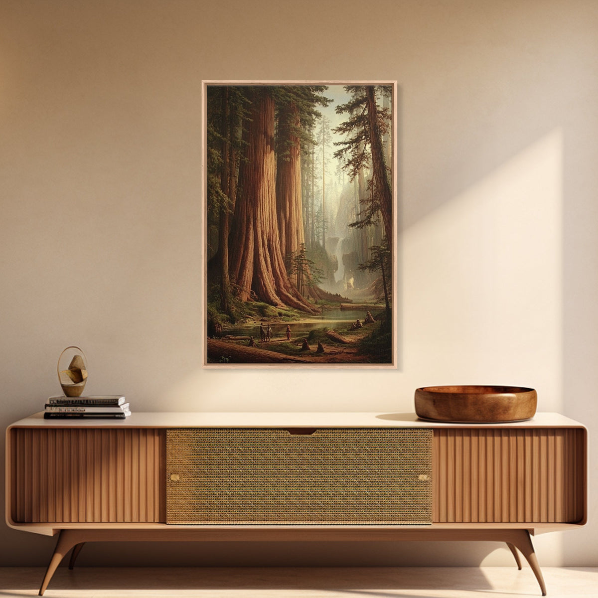 Majestic California Redwood Trees Framed Canvas Print, Redwood National Park, Fantasy Decor, California Decor, PNW Wall Art