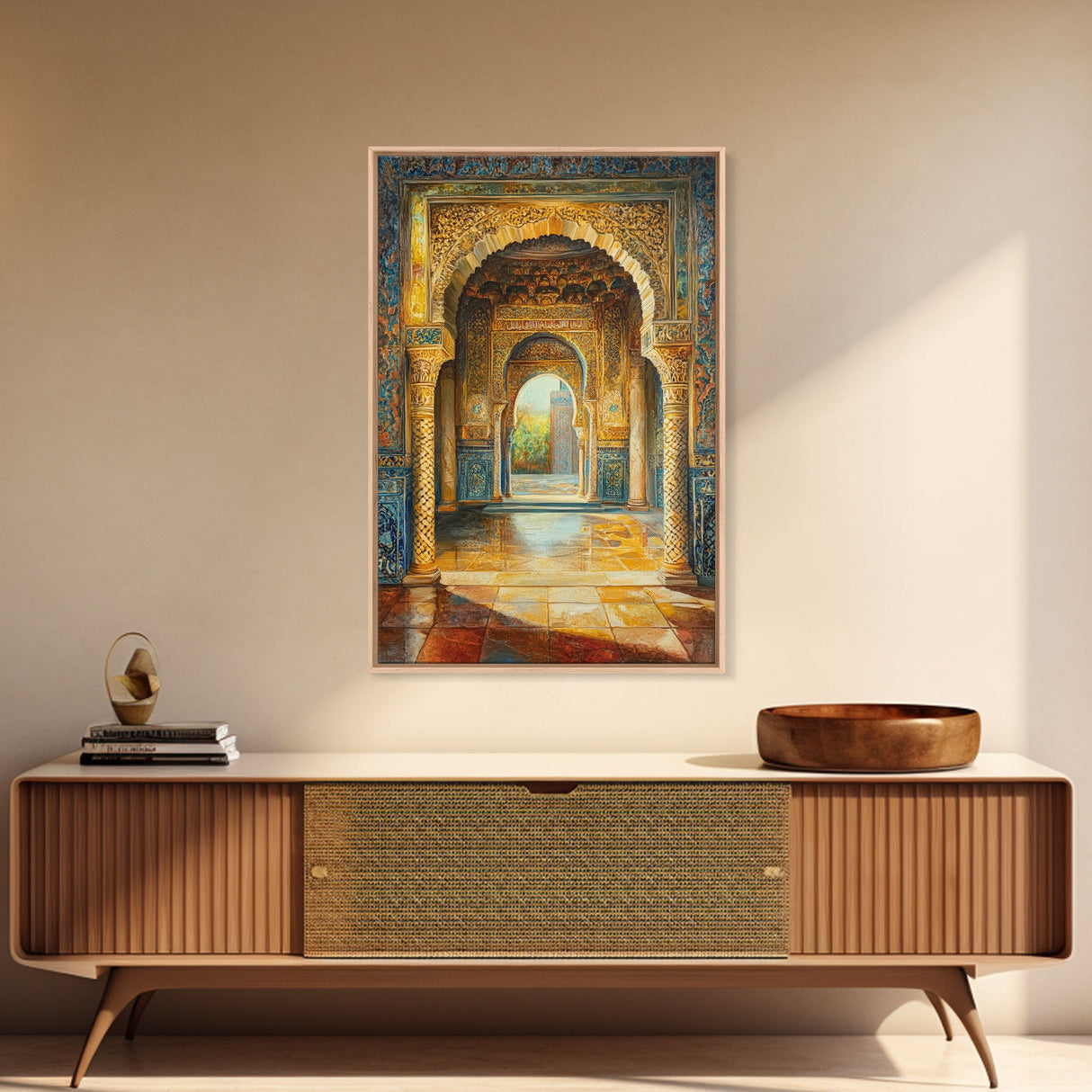 Painting Print of a Morrocan Scene, Moroccan Style Artwork, Moroccan Painting, Arabic Inspired Wall Art