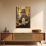 Dapper Rat Gentleman Canvas Print, Wood Framed Wall Art, Rat Painting, Rat Decor, Rat Lover Gift Idea