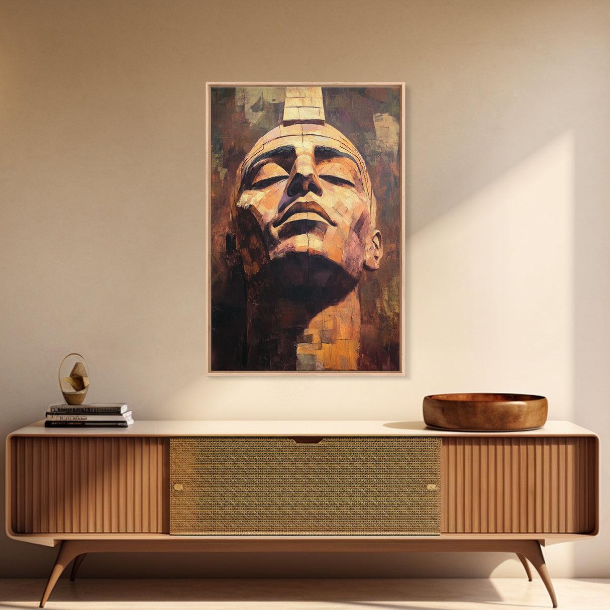 Ozymandias Painting Canvas Print, Ozymandias Wall Art, Ozymandias Print, Framed Canvas, Eclectic Home Decor