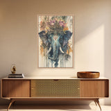 Ganesh Wall Art, Ganesha Painting Print, Framed Canvas Print, Painting of Ganesha, Ganesh Art, Hindu Art, Hinduism Home Decor
