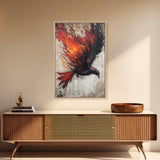 Graffiti Phoenix Canvas Print, Phoenix Painting, Grunge Punk Art, Office Decor, Man Cave Wall Art, Office Decor For Men, Gift For Him