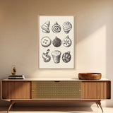 Rustic Boho Christmas Cookies Canvas Print - Framed Canvas - Minimalist Christmas Art - Boho Christmas Art - Rustic Christmas Art