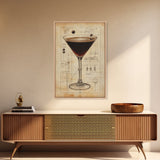 Espresso Martini Wall Art Canvas Print, Cocktail Painting, Cocktail Decor, Bar Decor, Home Bar Wall Art, Kitchen Wall Art