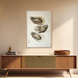 Wabi Sabi Oyster Pearl Watercolor Painting Print, Coastal Art, Gift For Her Or Him, Japanese style Artwork, Oyster Shell Painting, Oyster Art
