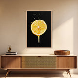Lemons Oil Painting Print, Vintage Still Life of a Lemon, Antique Fruit Art Print, Still Life Wall Art, Lemon Painting, Framed Canvas Print