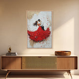 Couple Dancing Framed Canvas Print, Couple Wall Art, Wedding Gift, Dancing Wall Art, Dance Studio Decor, Engagement Gift Idea, Dancing Art