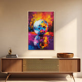 Reflections of a Disco Ball, Framed Canvas Print, Disco Ball Poster, Disco Ball Painting, Disco Ball Wall Art, Dance Studio Decor