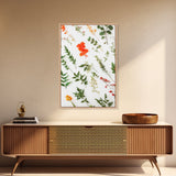 Boho Floral Botanical Wall Art Canvas Print, Minimalist Modern Farmhouse Home Decor, Living Room Wall Art, Bedroom Decor, Flower Print