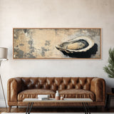 Wabi Sabi Kitchen Wall Decor, Oyster Shell Painting Print, Canvas Print, Oyster Wall Art, Boho Kitchen Decor, Dining Room Wall Art, Kitchen Decor