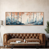 Original Birch Forest Oil Painting Print, Birch Tree Art, Birch Tree Painting, Panoramic Wall Art, Centerpiece Art, Statement Piece Art, Custom Art