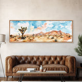 Desert Landscape Painting Print, Pueblo Style Home Decor, Southwestern Farmhouse Painting of Joshua Tree California, Minimalist Decor