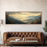 Large Abstract Mountains Painting on Canvas Print, Mountain Painting Modern Living Room Wall Art Gift for Her Custom Oil Painting Print