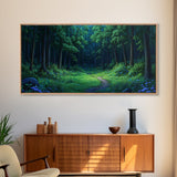 Large Framed Vintage Style Landscape Painting Print | Fantasy Wall Art | Fantasy Painting | Forest Painting | Landscape Wall Art