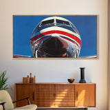 Oil Painting Print of a Jet, Framed Canvas Print, Airplane Wall Art, Airliner Painting