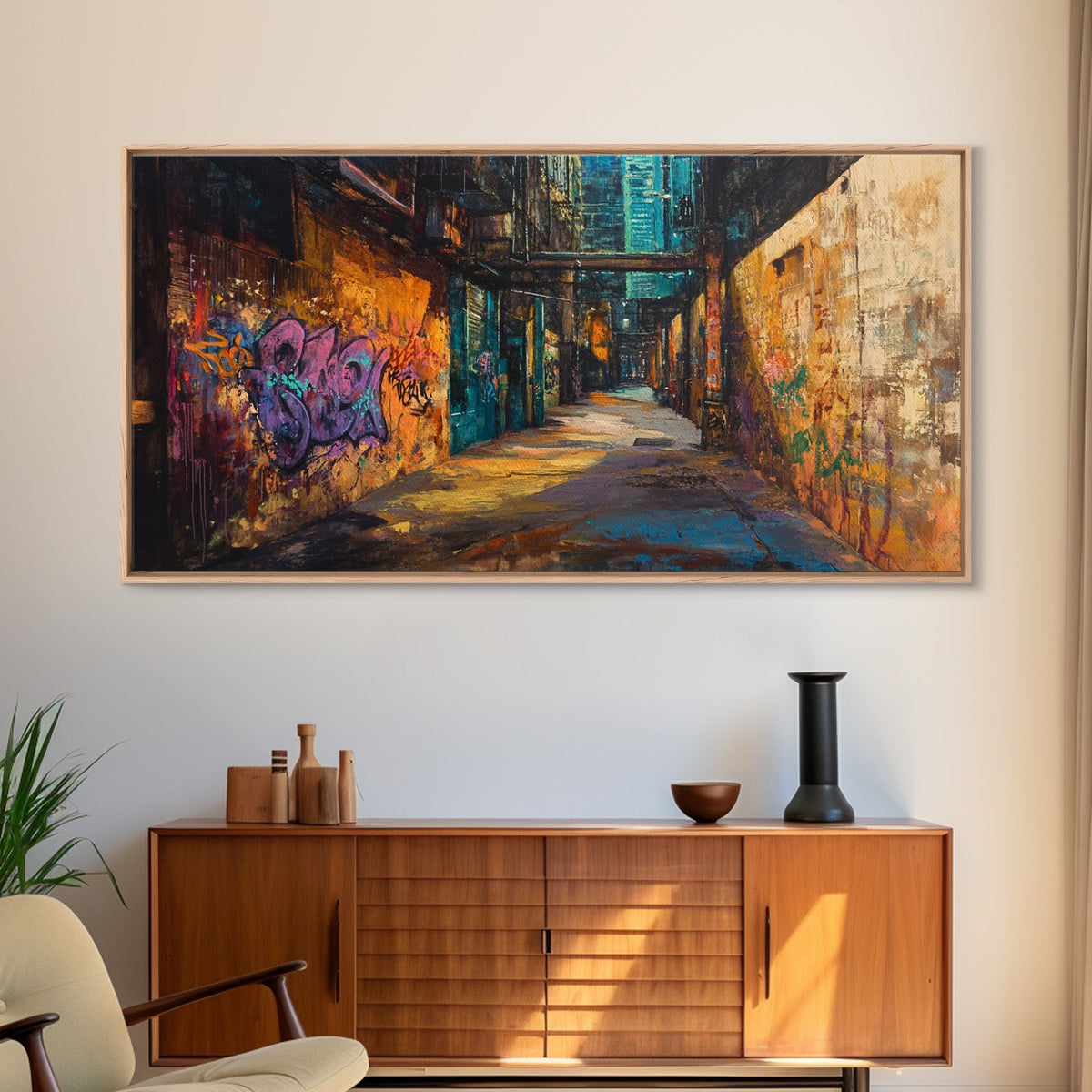 Graffiti Print Urban Decor, Cyberpunk Cityscape Wall Art, Urban Area Decay, Home Decor, Graffiti Photos, Philadelphia Print