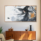 Wabi Sabi Witch - Framed Canvas Print - Eclectic Home Decor - Witchy Wall Art