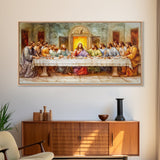 The Last Supper Reimagined - Framed Canvas Print - Christian Wall Art - Christian Decor - Jesus Painting - Jesus Art
