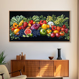 Fruits and Vegetables Wall Art Canvas Print, Kitchen Decor, Kitsch Decor, Kitchen Wall Art, Dining Room Decor, Modern Farmhouse Kitchen Art