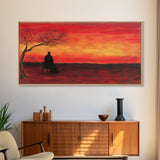 Despair - Framed Canvas Print - Moody Decor - Abstract Wall Art