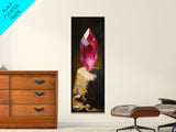 Radiant Red Gemstone Framed Canvas Print Gemstone Painting Moody Art Original Artwork Above Bed Wall Art Gift Idea