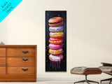 Cute Oil Painting Print of Macaroons - Kitchen Wall Art - Kitchen Decor - Framed Canvas Print - Preppy Kitchen Art - Girly Decor - Food Painting