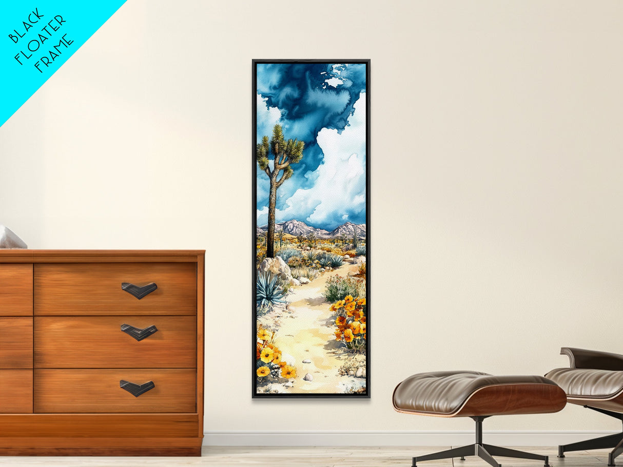 Joshua Tree California Watercolor Painting Print - California Art - Tall Skinny Art - Narrow Art - Joshua Tree Painting - Joshua Tree Art