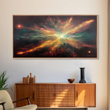 Explosion of Stars, Scifi Art, Galaxy Universe Print, Ready To Hang Canvas Print, Framed Canvas Wall Art, Living Room Wall Decor