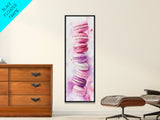 Macaron Art Canvas Print Food Review Kitchen Art Pink Orange Wall Art Whimsical Art Dessert Painting Gift Idea Kitchen Rustic