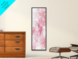 Elegant Mehndi Hand Art Framed Canvas Print - Light Pink Wall Art, Botanical Prints, Whimsical Art, Yoga Art, Gift Idea Her, Bedroom Decor
