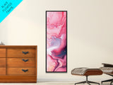Pink Marble Abstract Framed Canvas Print Modern Light Pink Wall Art Moody Therapy Dorm Decor or Yoga Art