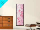 Floating Rose Petals in Water Canvas Print, Light Pink Wall Art, Botanical Nature Decor, Whimsical Aesthetic Bedroom or Living Room Art