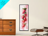 Vibrant Strawberry Art Framed Canvas Print Rustic Farmhouse Decor Fruit of the Spirit Wall Art Skinny Wall Art Kitchen Art Decor