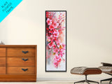 Canvas Print Pink Cherry Blossom Art, Japanese Inspired Wall Decor, Romantic Botanical Artwork, Gift Idea for Bedroom or Living Room