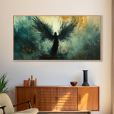 Abstract Angel Canvas Print Featuring Moody Art and Dark Angels Wall Art Stunning Vertical Art for Rustic or Minimalist Decor