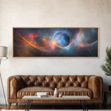 Vibrant Abstract Space Framed Canvas Print Painting Prints Modern Minimalist Wall Art Living Room Horizontal Decor