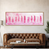 Pink Lipstick Wall Art, Canvas Print, Feminine Beauty Decor, Whimsical Art, Perfect Gift Idea, Above Desk Artwork, Makeup Room Style