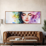 Whimsical Botanical Art Framed Canvas Print - Vibrant Cherry Blossom Painting, Fall Bedroom Decor, Boho Wall Art, Gift Idea For Her