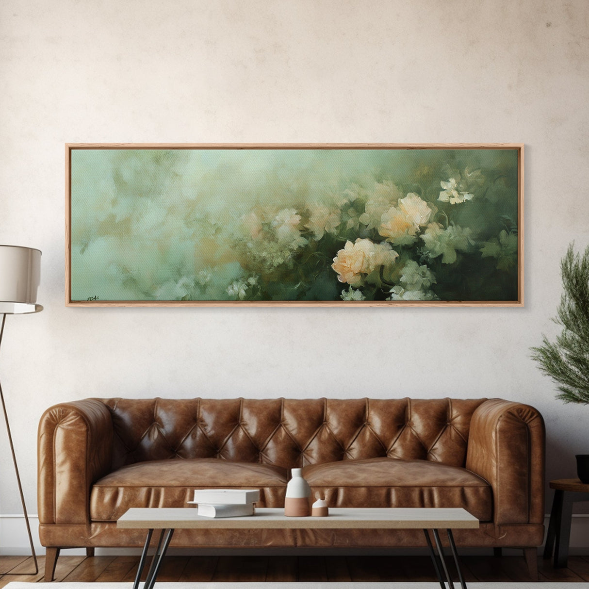 Soft Pastel Roses Framed Canvas Print – Rose Painting, Light Pink Wall Art, Rustic Wall Art, Minimalist Art, Guest Room Art