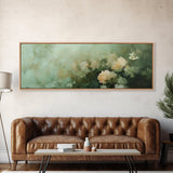 Soft Pastel Roses Framed Canvas Print – Rose Painting, Light Pink Wall Art, Rustic Wall Art, Minimalist Art, Guest Room Art