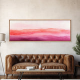 Horizontal Canvas Print Abstract Pink Landscape Extra Wide Moody Art Minimalist Wabi Sabi Bedroom Wall Decor Living Room Pastel